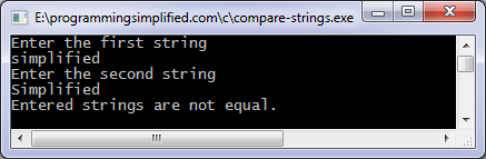 Compare String program