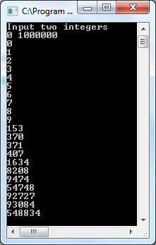 Armstrong numbers