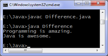 Static vs instance method program