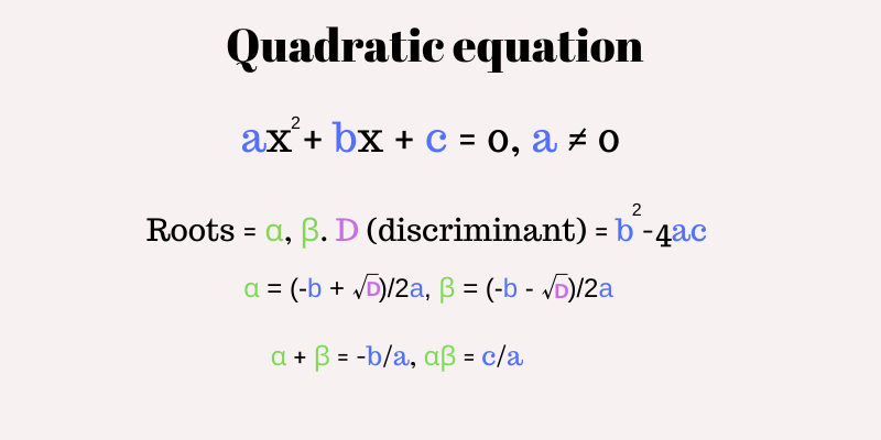 Quadratic equation