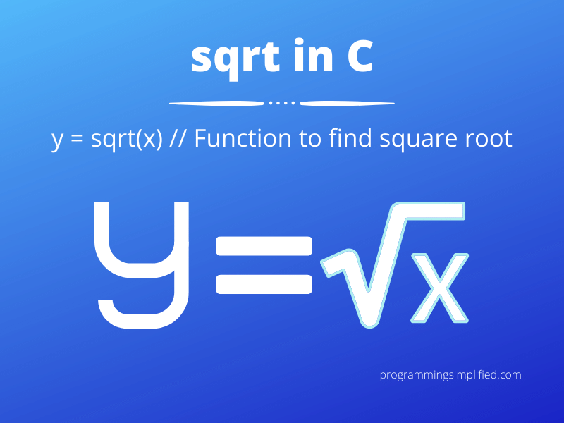 Sqrt In C Programming Simplified